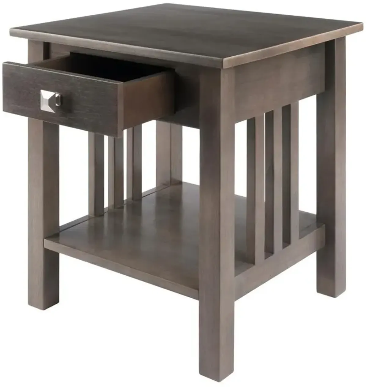 Stafford End Table, Oyster Gray