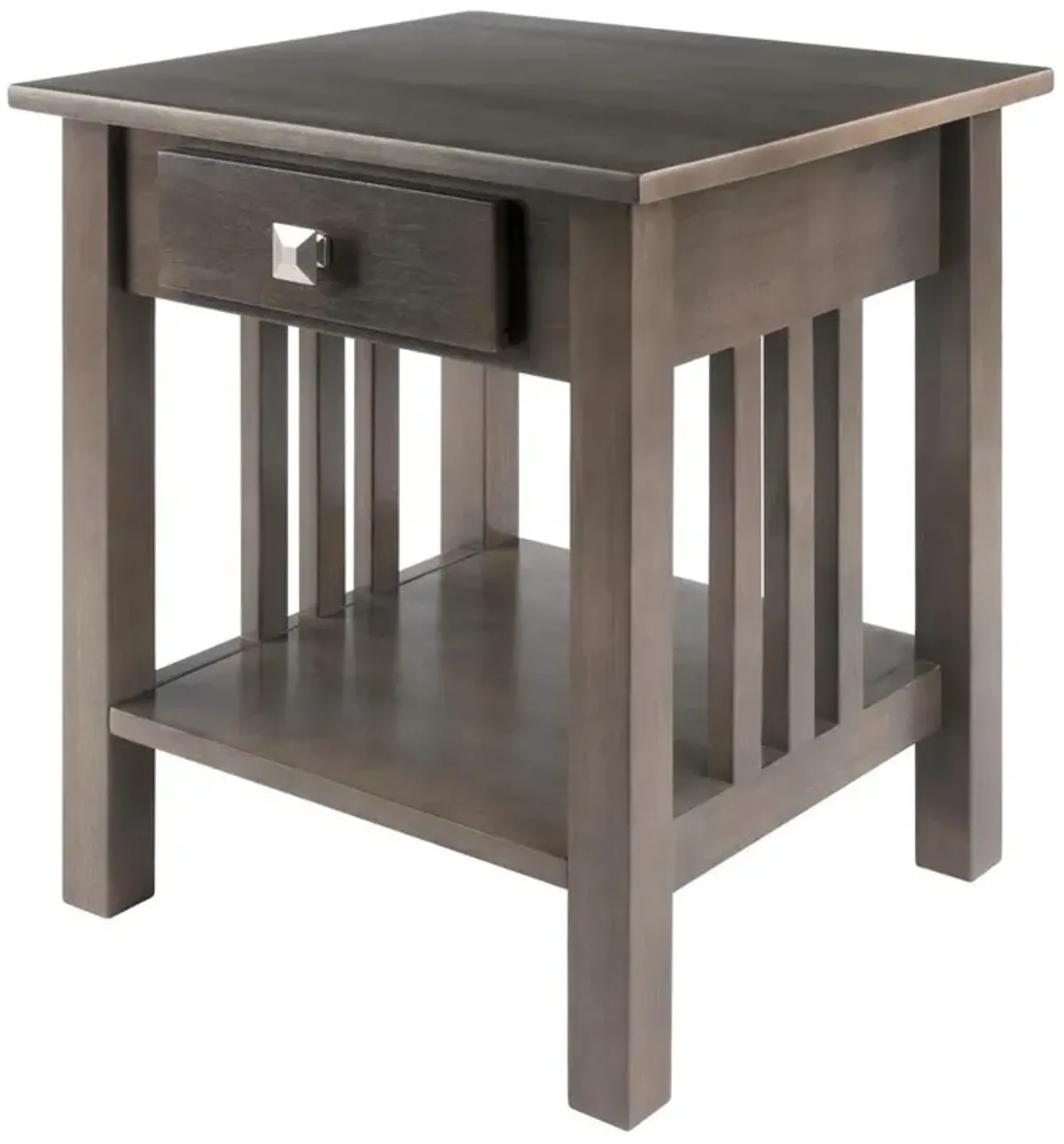 Stafford End Table, Oyster Gray