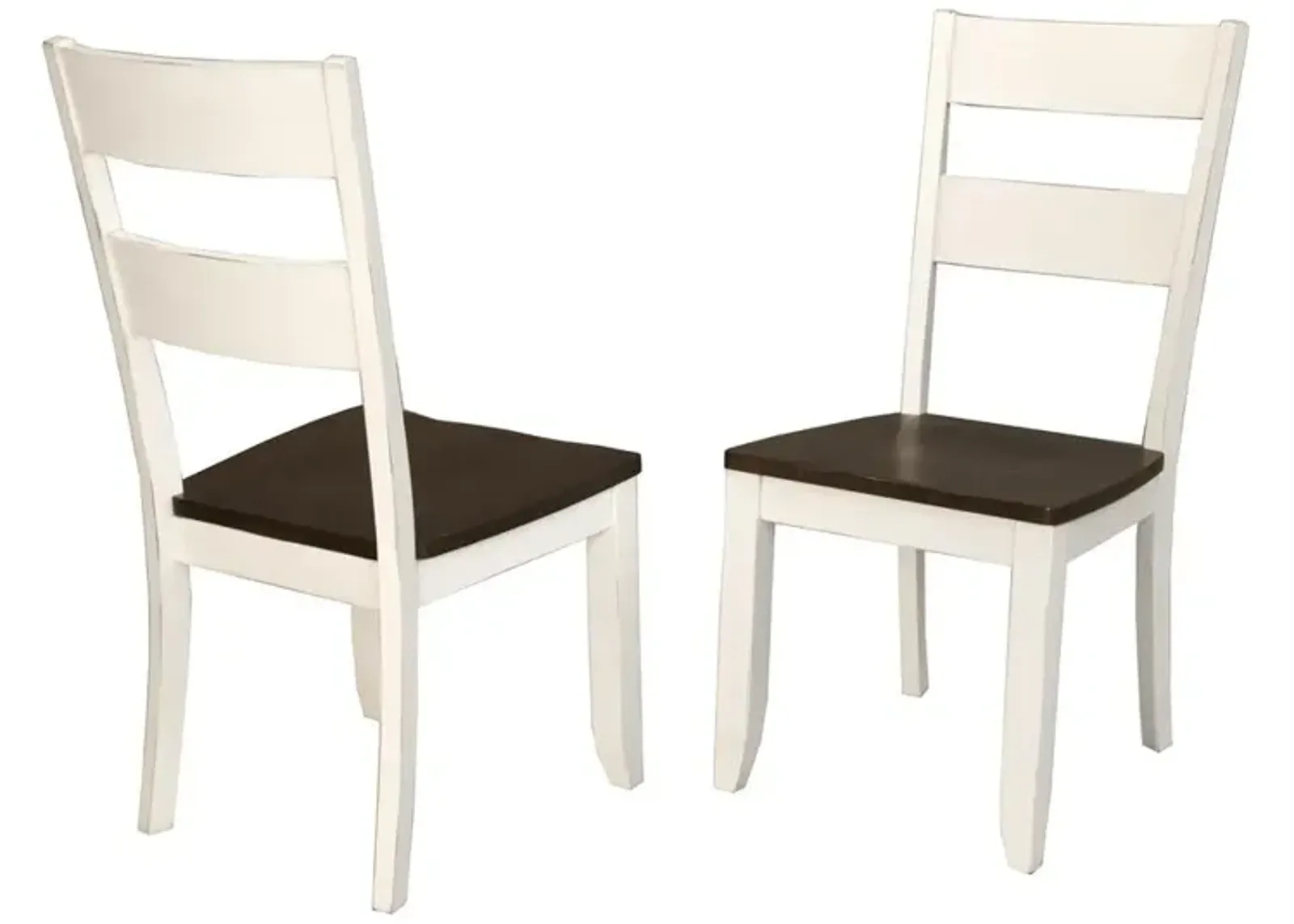 Belen Kox Transitional Cocoa-Chalk Side Chairs (Set of 2), Belen Kox