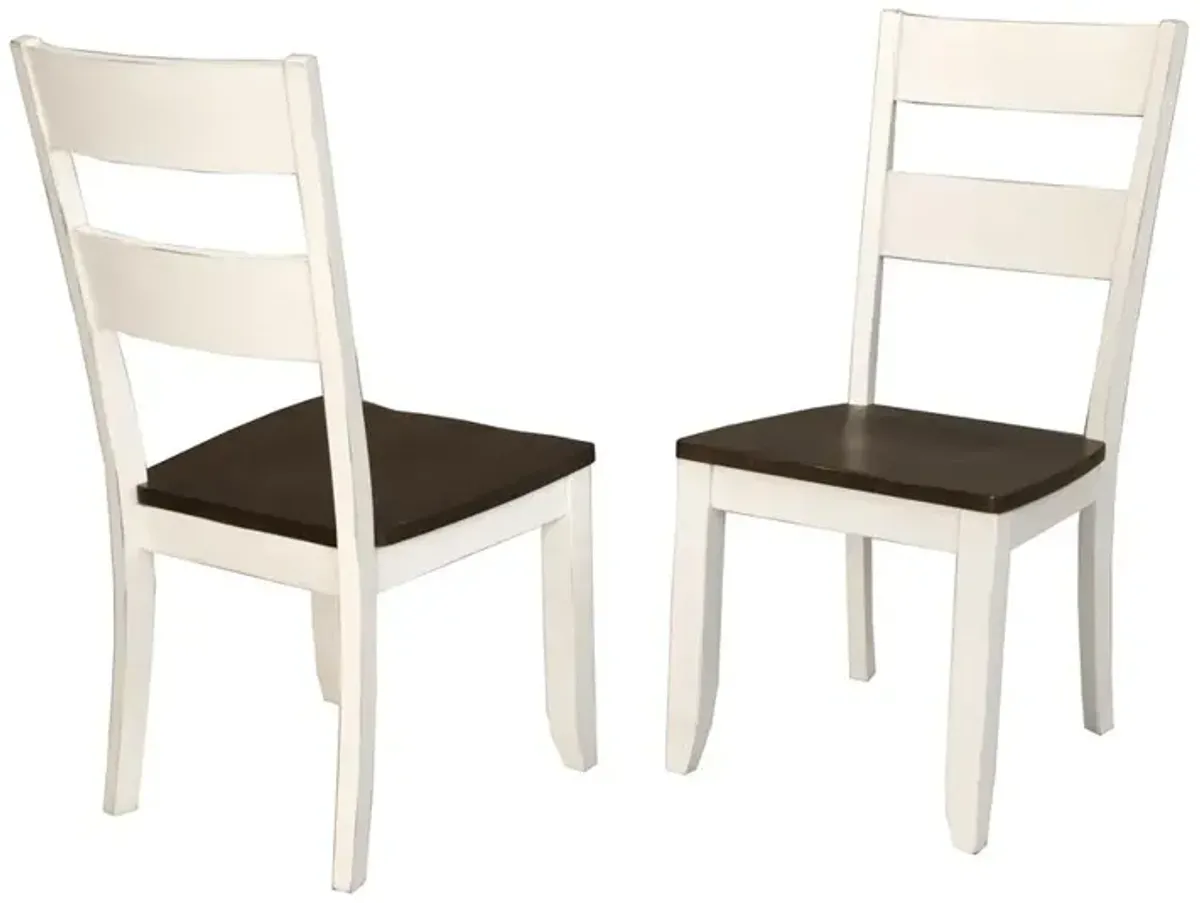 Belen Kox Transitional Cocoa-Chalk Side Chairs (Set of 2), Belen Kox