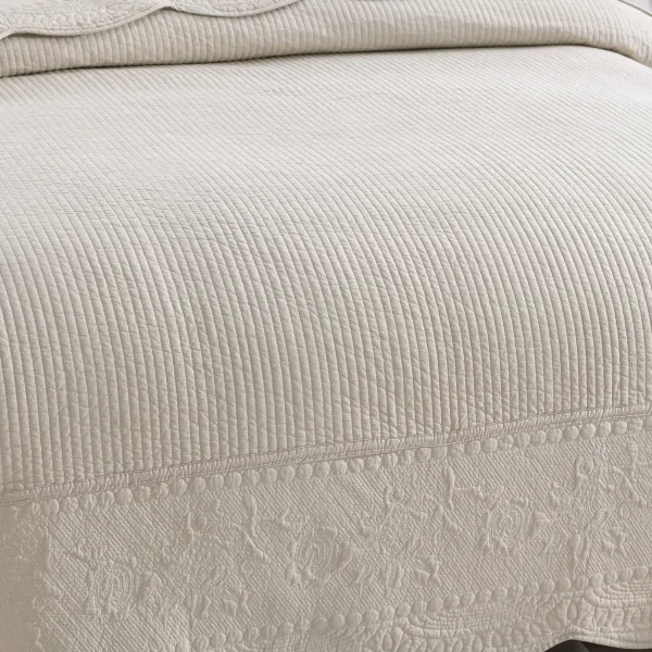 MarCielo 3 PCS 100% Cotton Oversized Bedspread Set Lightweight Quilt Set TG - King