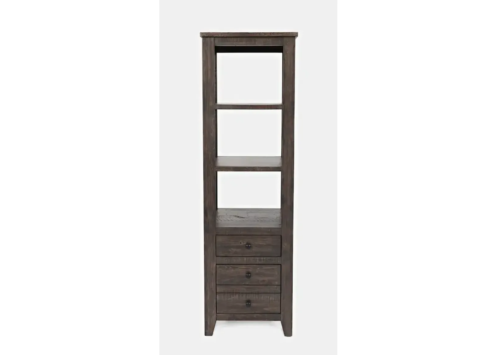 Jofran Madison County Rustic Reclaimed Solid Wood Farmhouse 22 Pier Bookcase