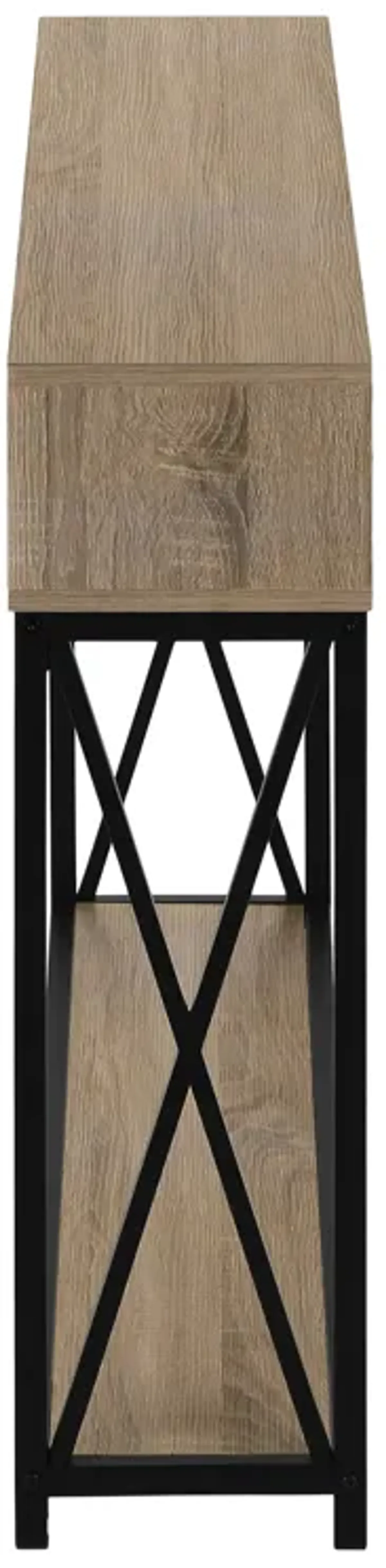 Monarch Specialties I 3573 Accent Table, Console, Entryway, Narrow, Sofa, Living Room, Bedroom, Metal, Laminate, Brown, Black, Contemporary, Modern