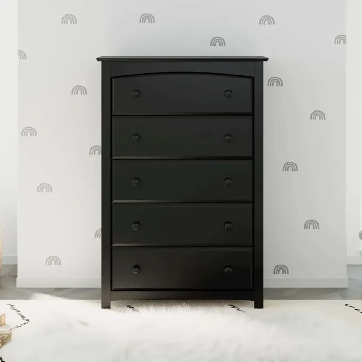 Storkcraft Kenton 5 Drawer Universal Dresser - Black