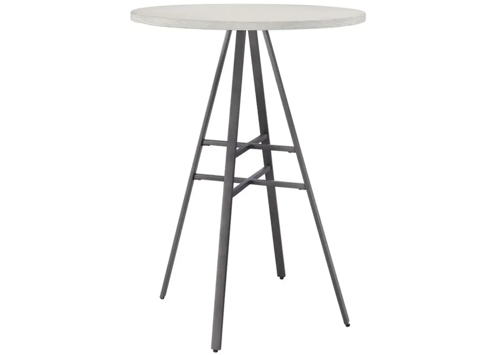 Stockton Round Pub Table - Slate Grey - White Oak Top