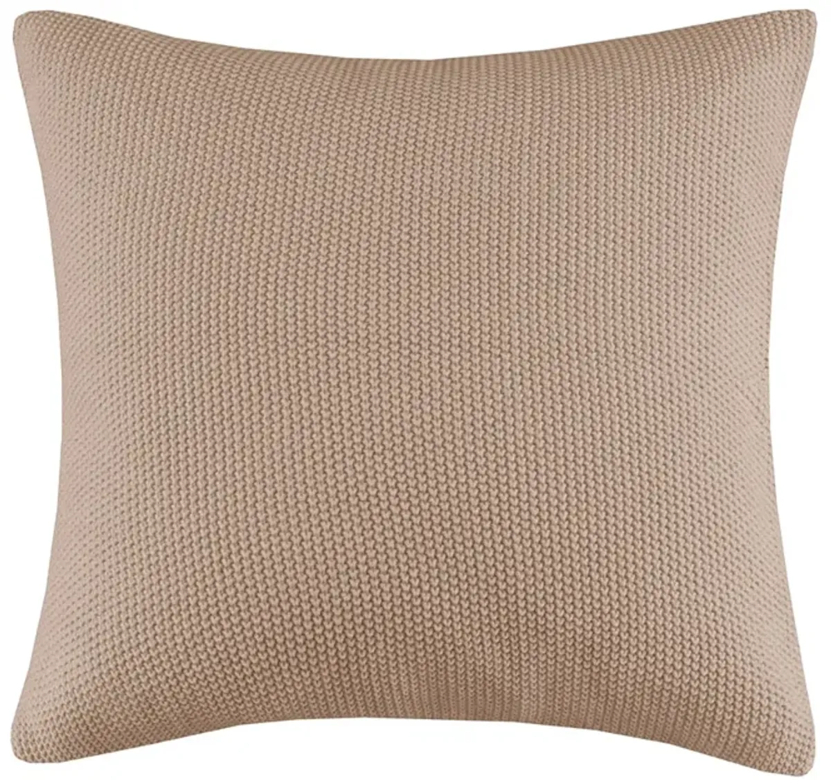 Gracie Mills Lessie Solid Acrylic Knit Euro Pillow Cover