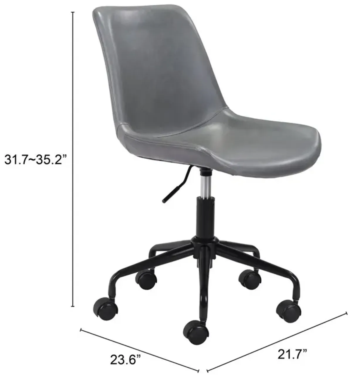 Belen Kox GrayStone Byron Mid-Back Office Chair, Belen Kox