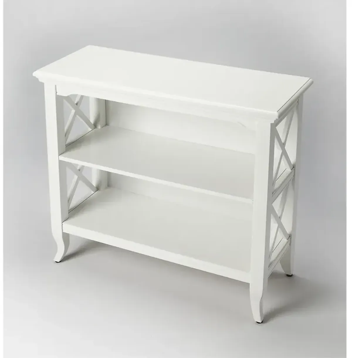 Belen Kox Cottage White Low Bookcase, Belen Kox