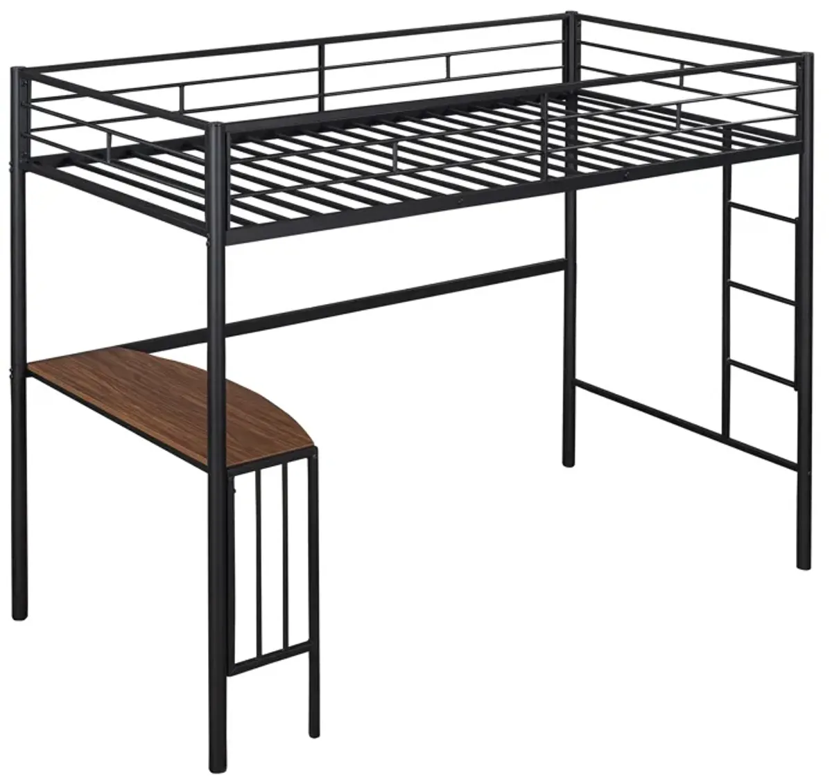 Merax Metal Loft Bed with Desk and Ladder