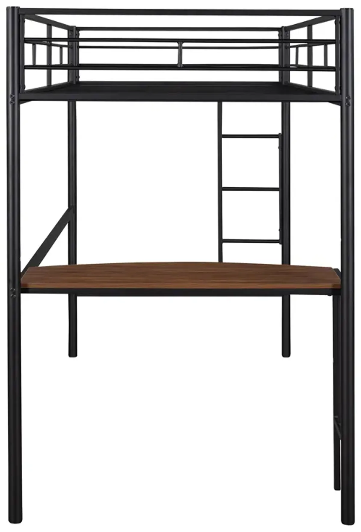 Merax Metal Loft Bed with Desk and Ladder