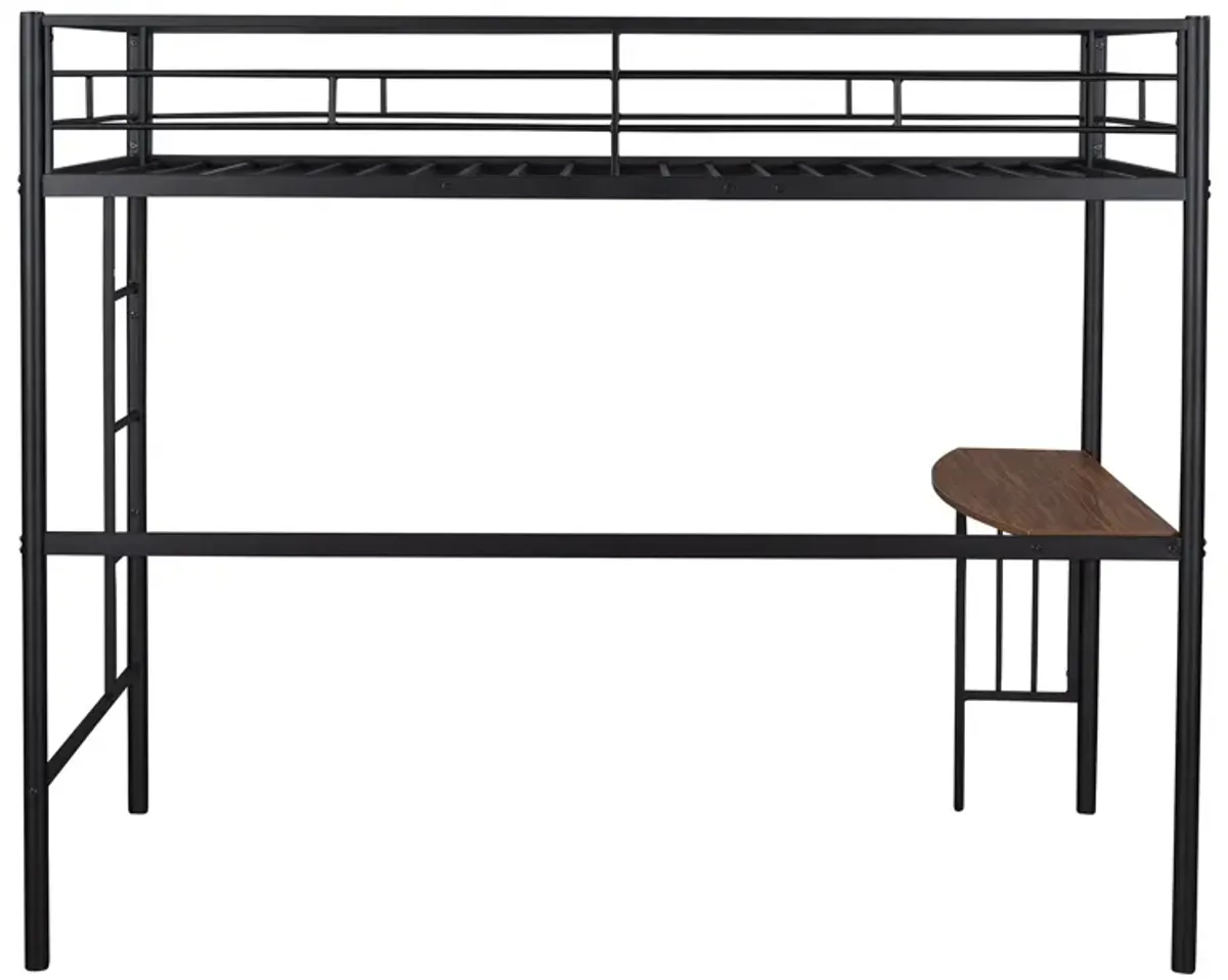 Merax Metal Loft Bed with Desk and Ladder