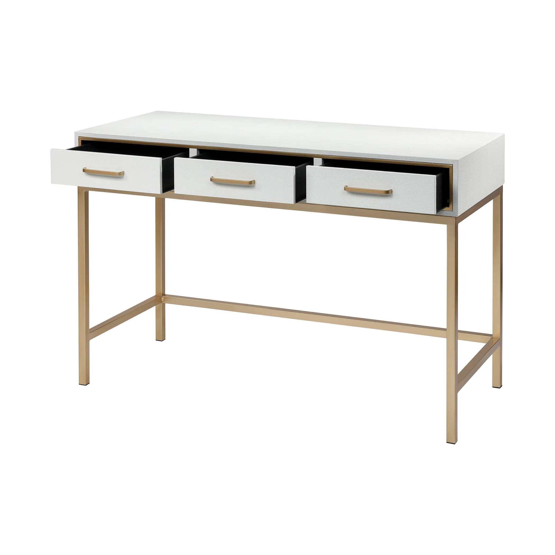 Sands Point Desk - White 3 Drawer