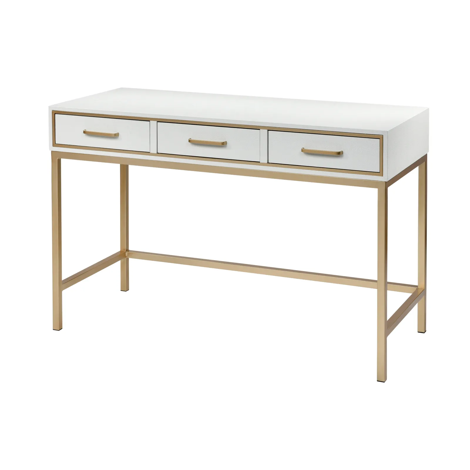 Sands Point Desk - White 3 Drawer