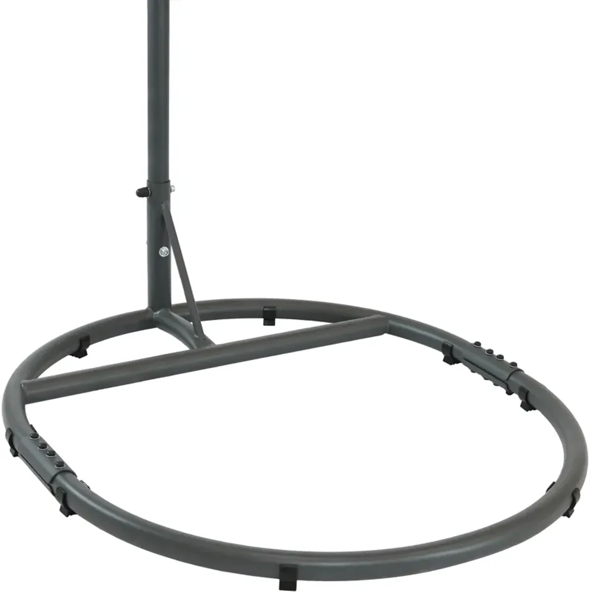 Sunnydaze Rounded Base Powder-Coated Steel Egg Chair Stand - 76 in