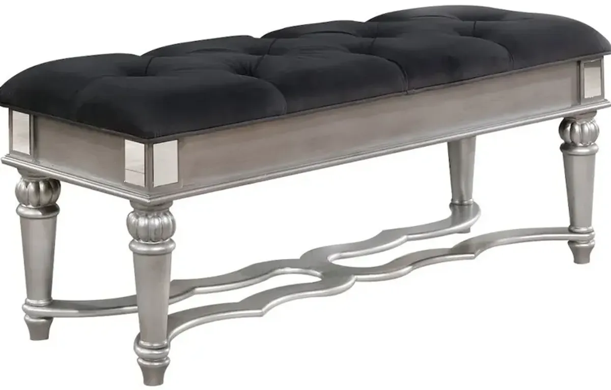 Bench with Tufted Buttons