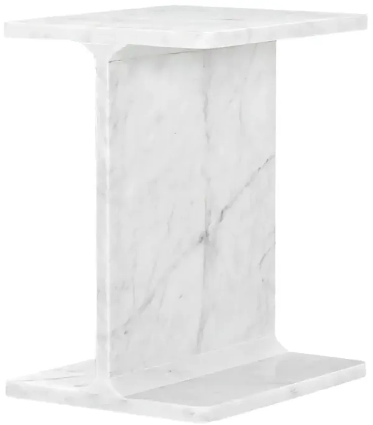 Jofran Enzo Luxury Genuine Solid Marble Icon End Table