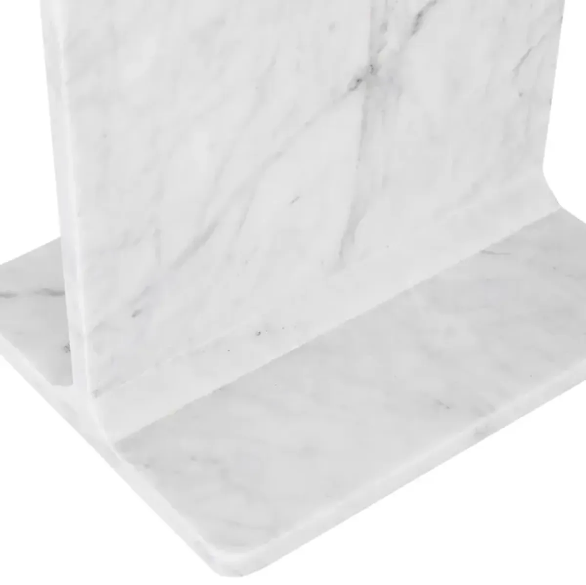 Jofran Enzo Luxury Genuine Solid Marble Icon End Table