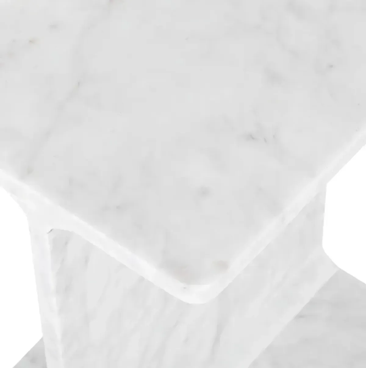 Jofran Enzo Luxury Genuine Solid Marble Icon End Table