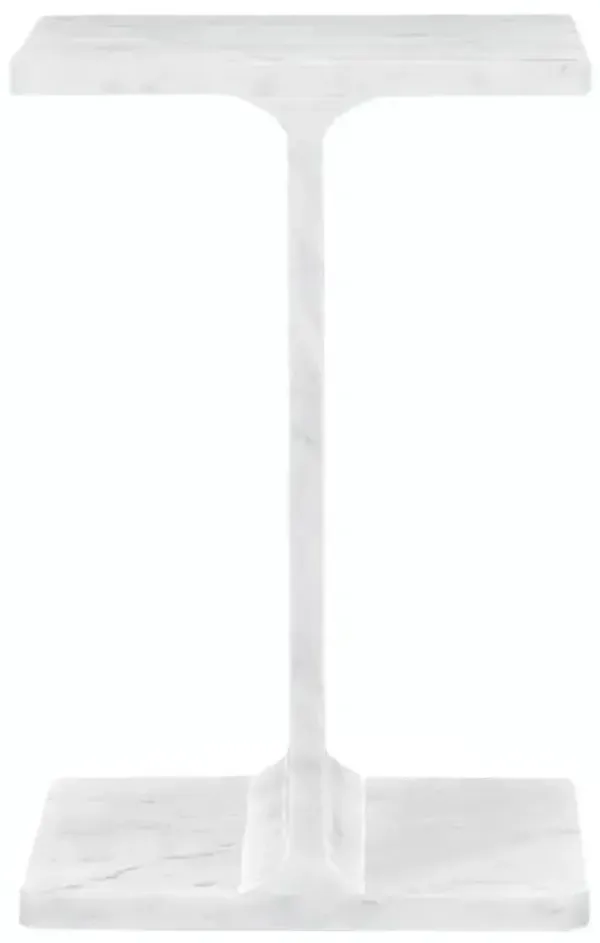 Jofran Enzo Luxury Genuine Solid Marble Icon End Table