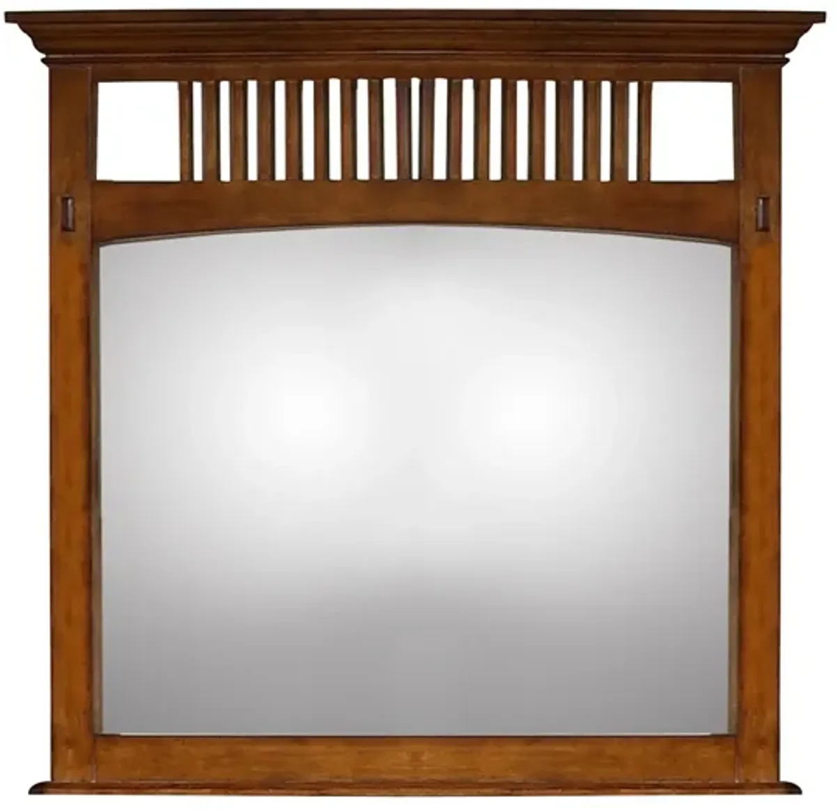 50" Distressed Chestnut Brown Wall Mirror with Wood Frame