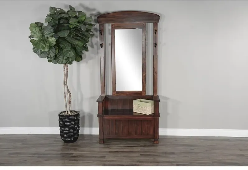 Sunny Designs 78 4-hook Farmhouse Wood Hall Tree