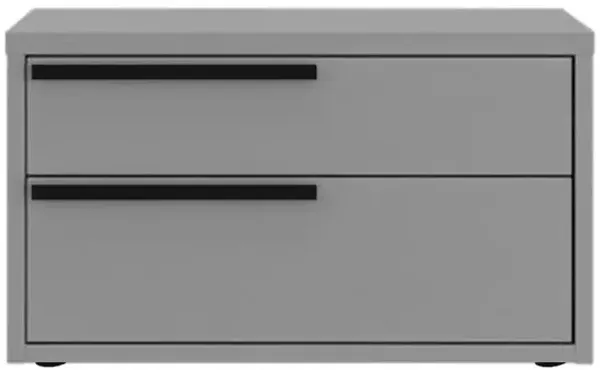 Casabianca Home Carter Left Nightstand In Gray Matte