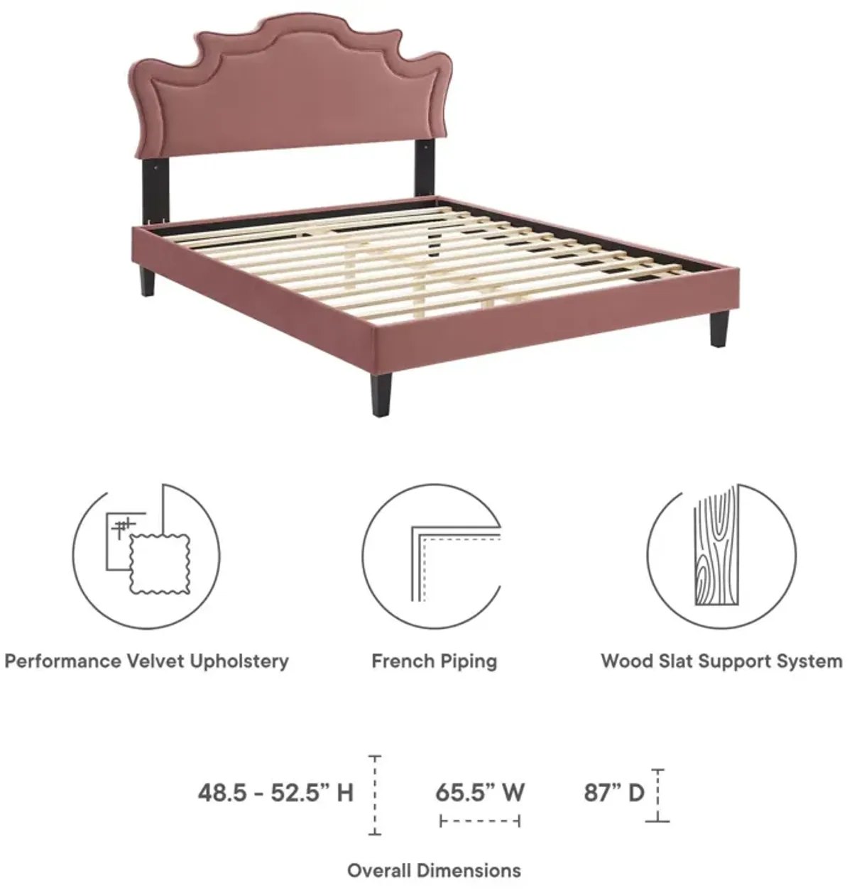 Modway - Neena Performance Velvet King Bed