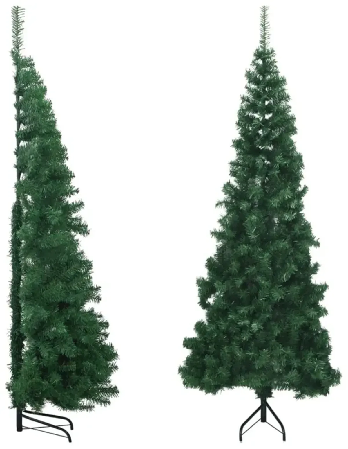 vidaXL Corner Artificial Christmas Tree Green 70.9" PVC