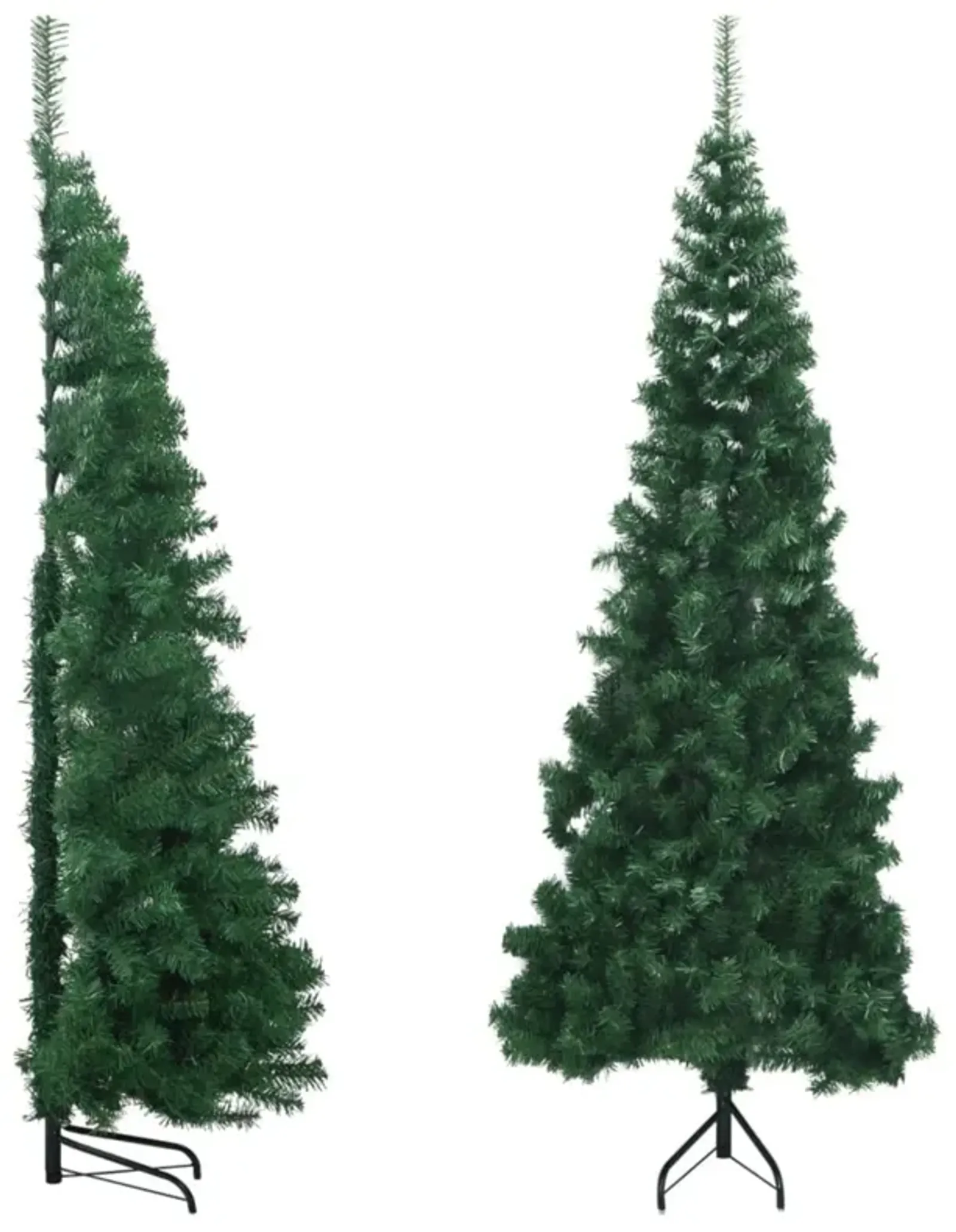 vidaXL Corner Artificial Christmas Tree Green 70.9" PVC