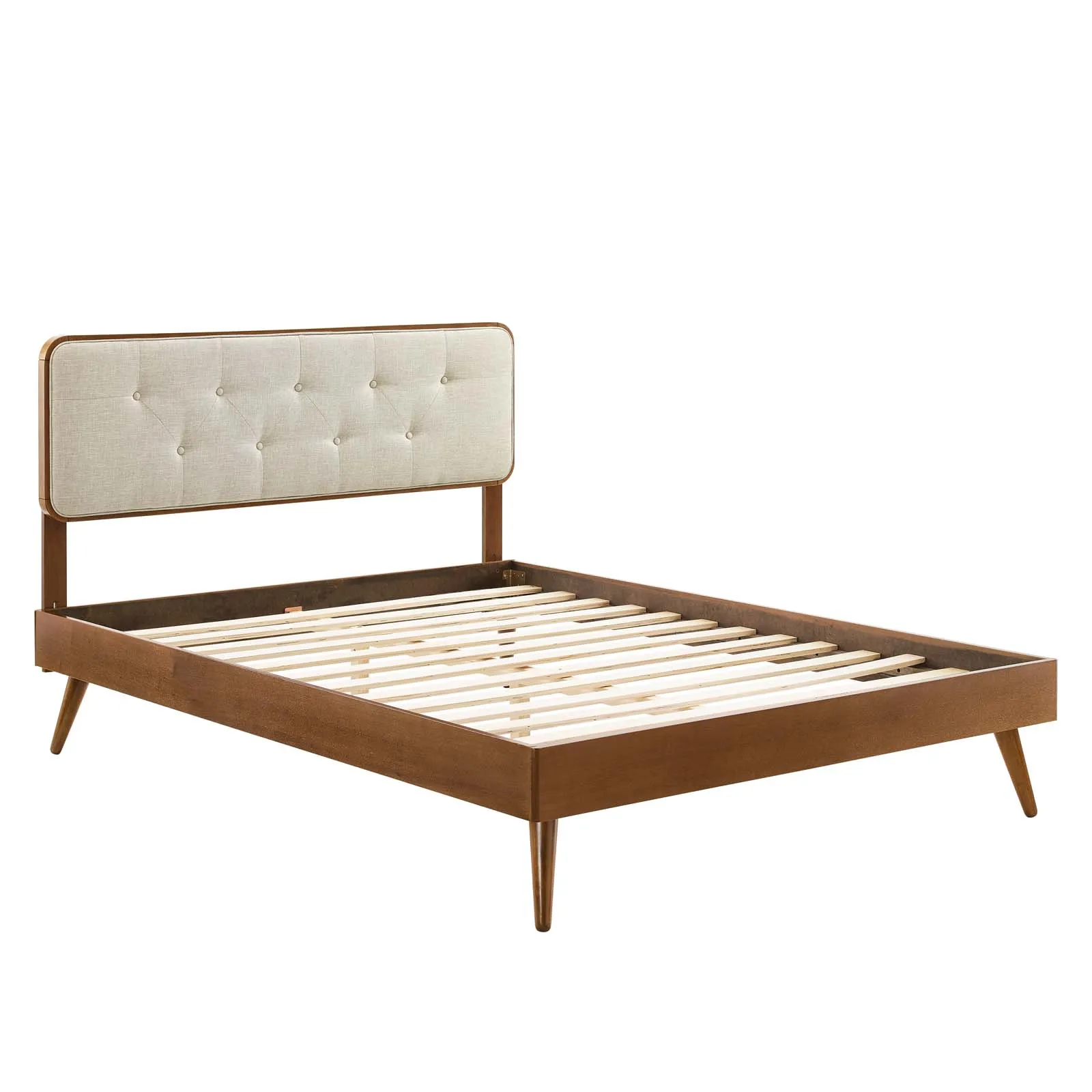 Modway - Bridgette Full Wood Platform Bed with Splayed Legs