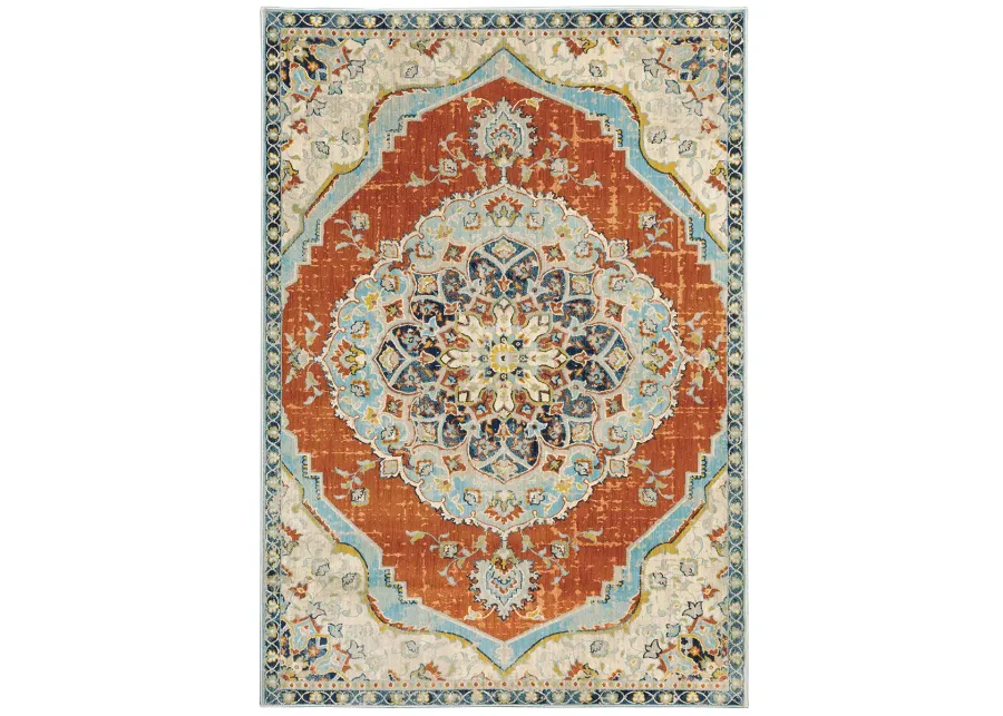 Xanadu 6'7" x 9'6" Orange Rug