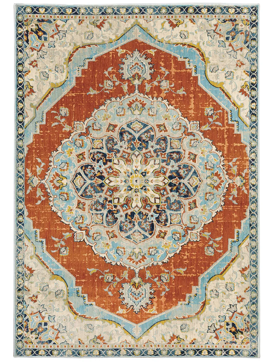 Xanadu 6'7" x 9'6" Orange Rug