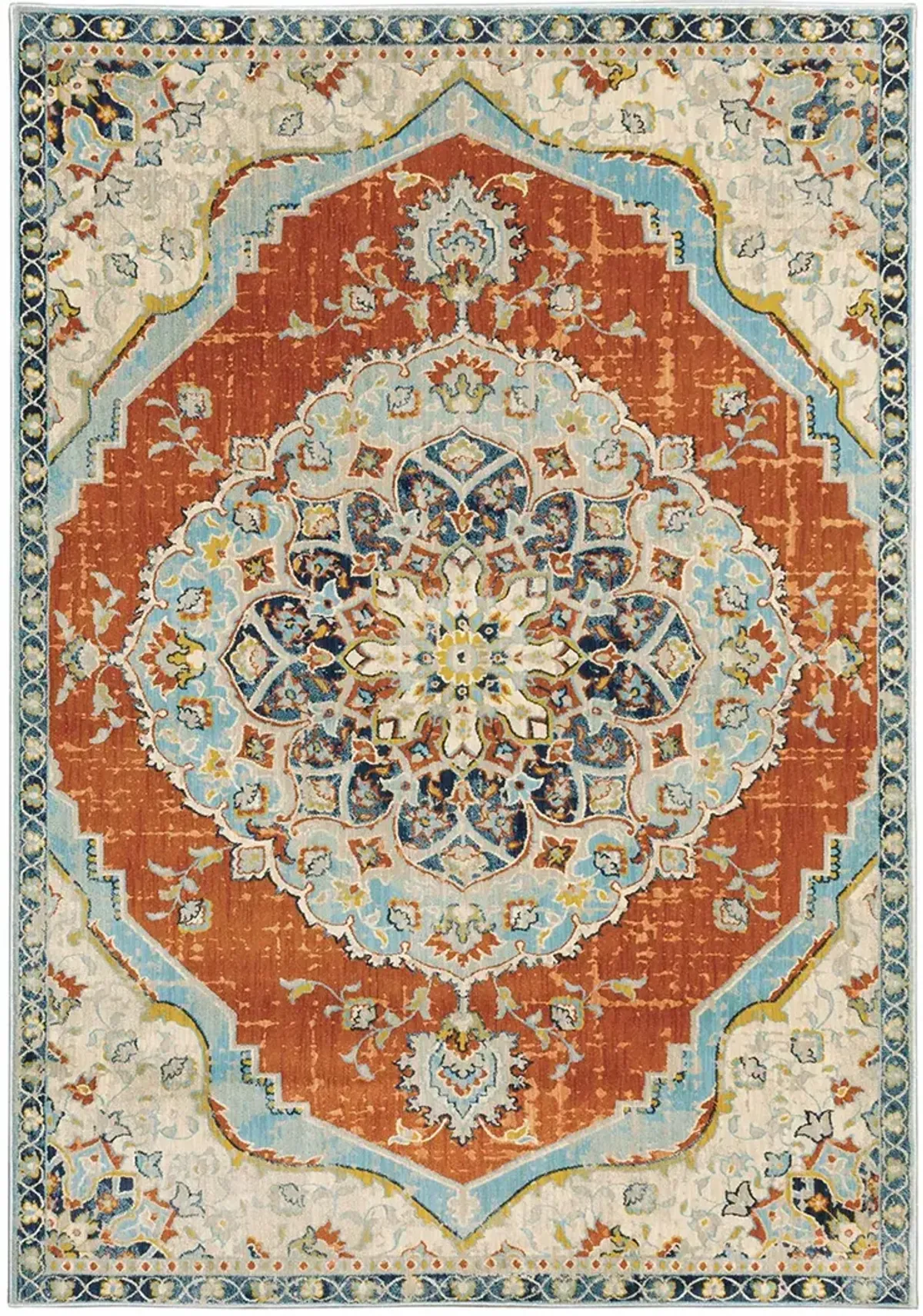 Xanadu 6'7" x 9'6" Orange Rug