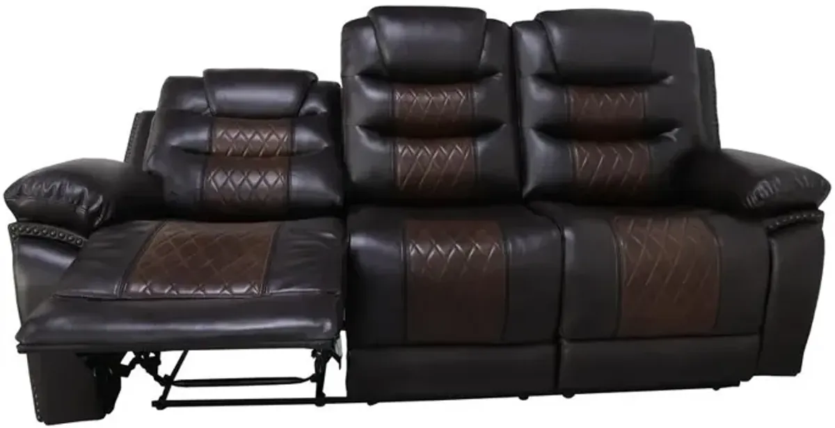 New Classic Furniture Nikko  Sofa W/Dual Recliner-Brown