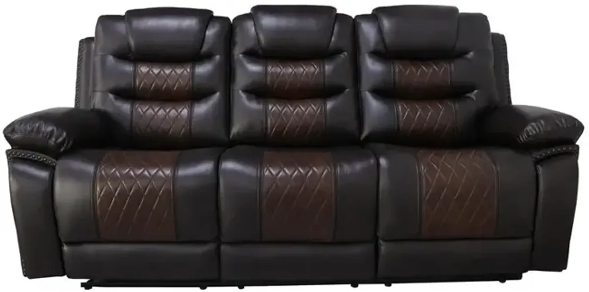 New Classic Furniture Nikko  Sofa W/Dual Recliner-Brown