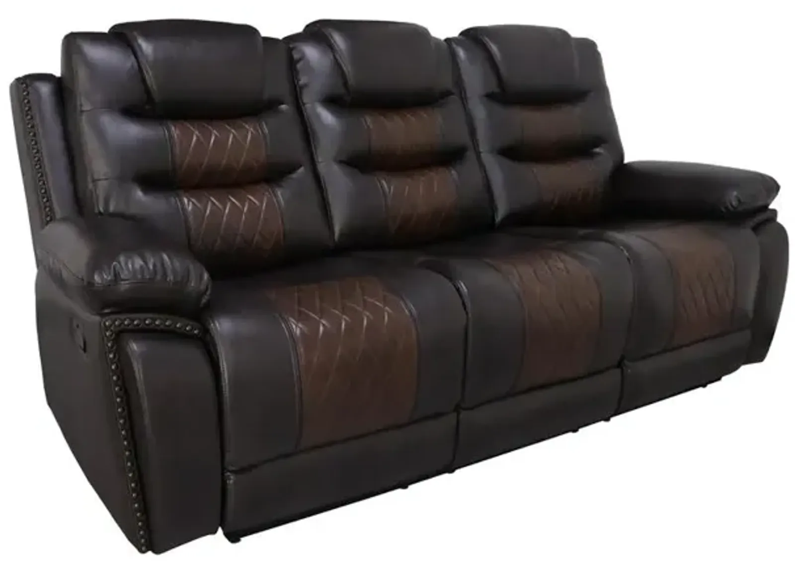 New Classic Furniture Nikko  Sofa W/Dual Recliner-Brown