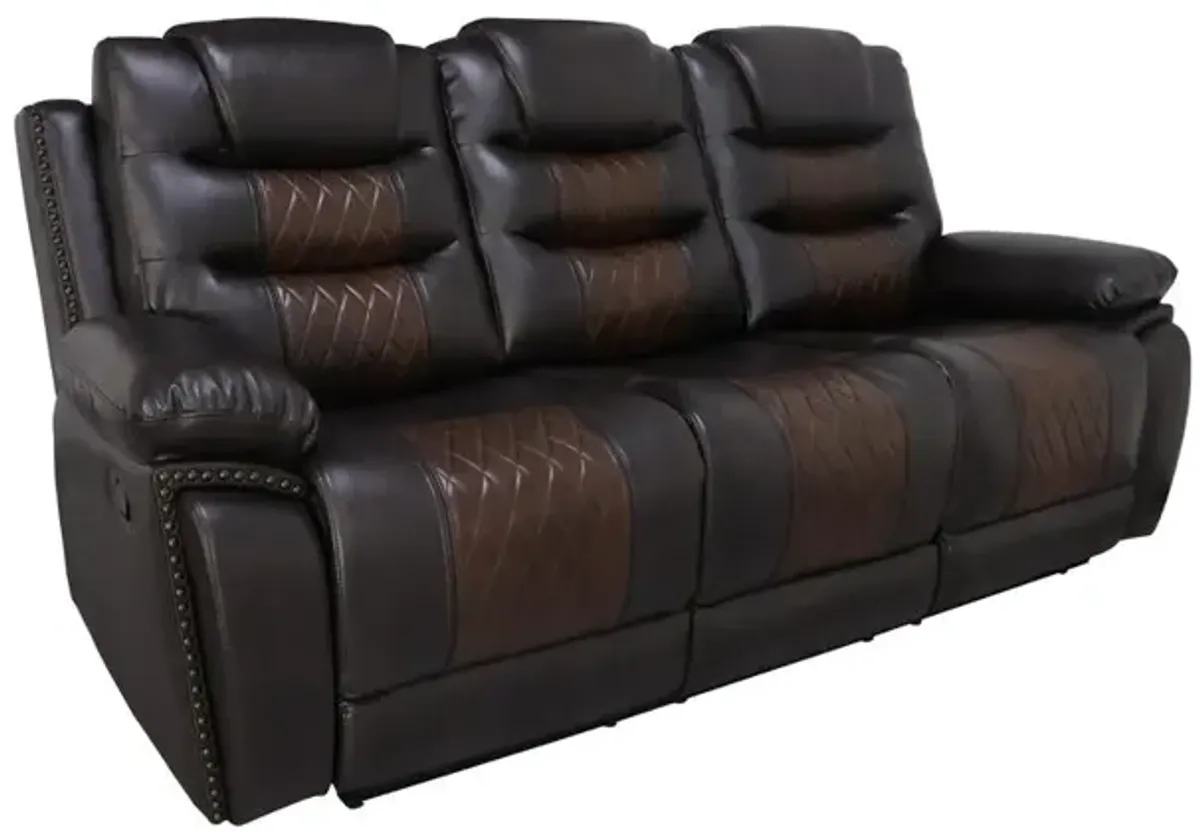 New Classic Furniture Nikko  Sofa W/Dual Recliner-Brown