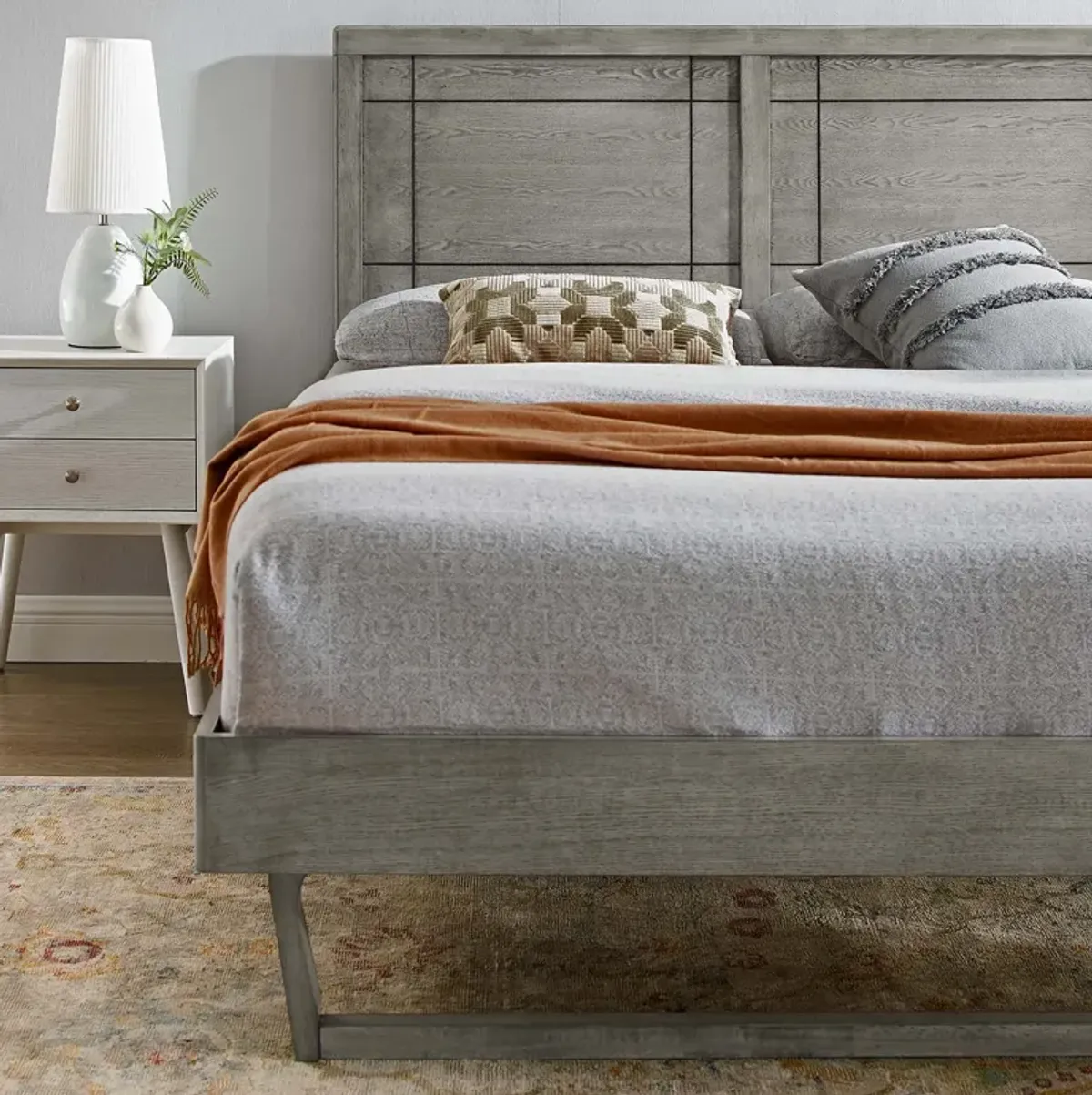 Modway - Marlee Queen Wood Platform Bed with Angular Frame