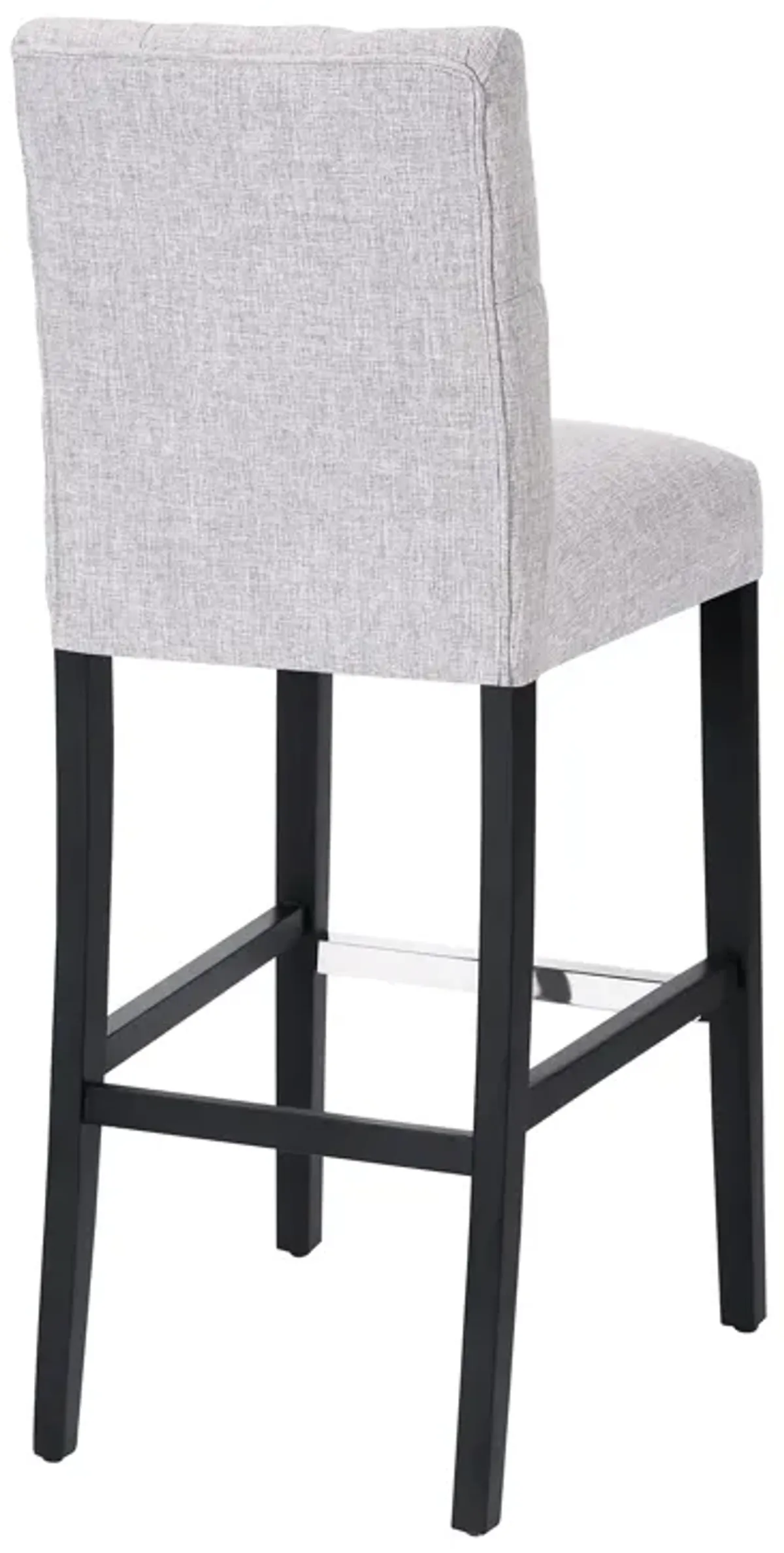 WestinTrends 29" Linen Fabric Tufted Upholstered Bar Stool, Black