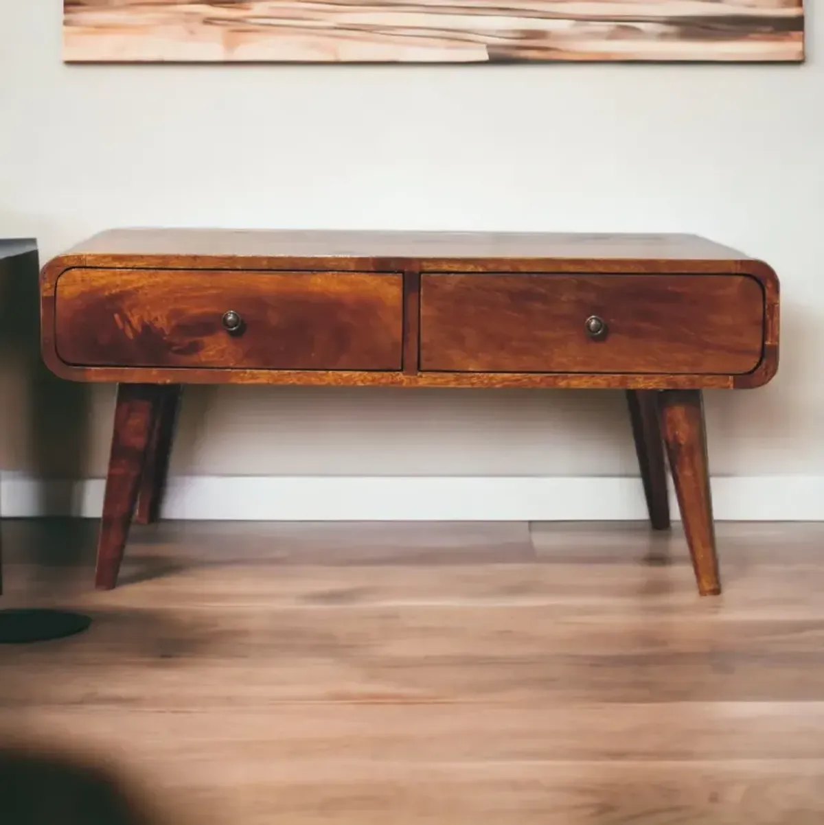 Sonata Chestnut Solid Wood 4 Drawer  Coffee Table