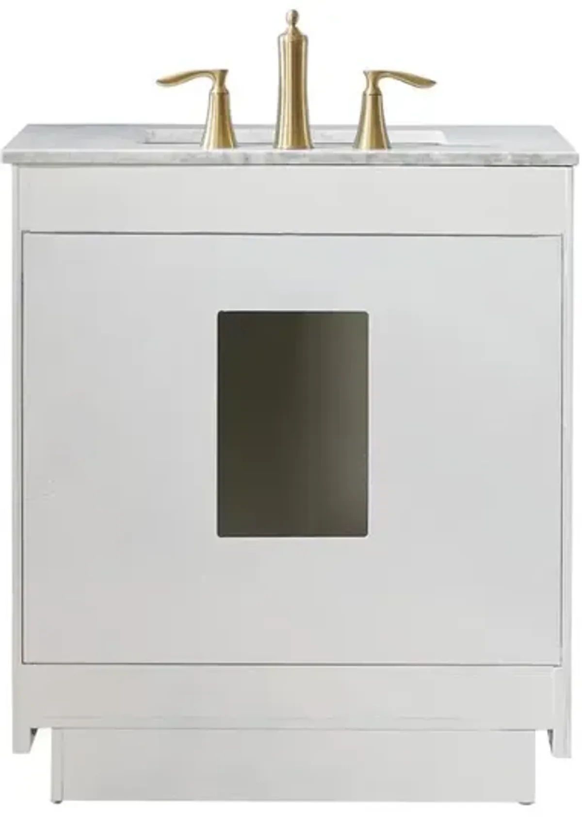 Altair 30 Single Bathroom Vanity Set in White without Mirror