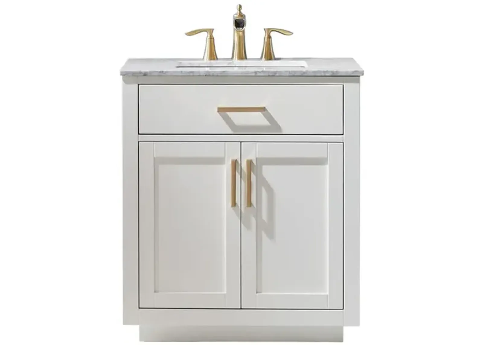 Altair 30 Single Bathroom Vanity Set in White without Mirror