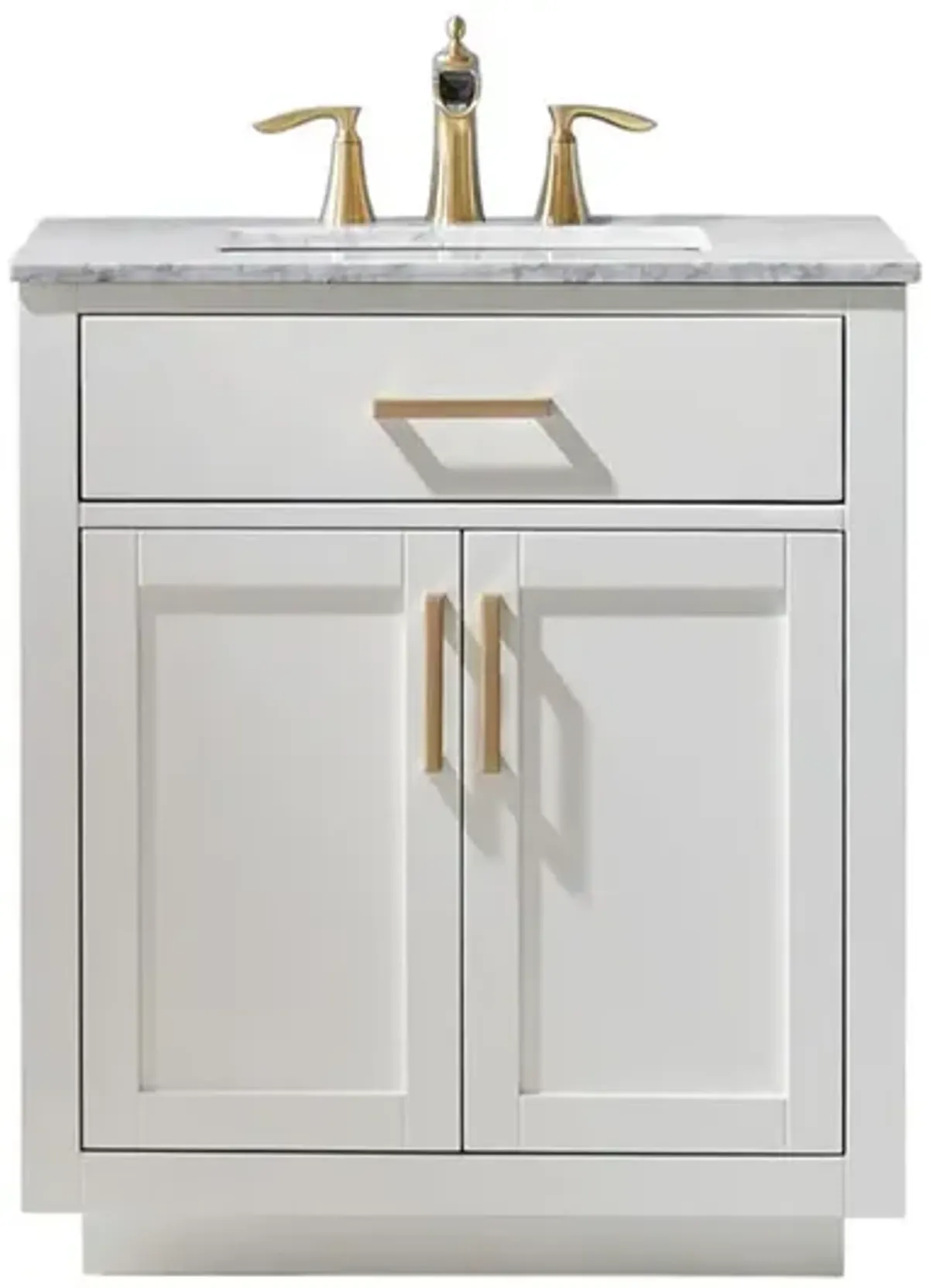 Altair 30 Single Bathroom Vanity Set in White without Mirror