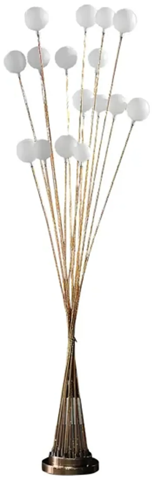 Hivvago 62" Yellow 16 LED Novelty Floor Lamp With White