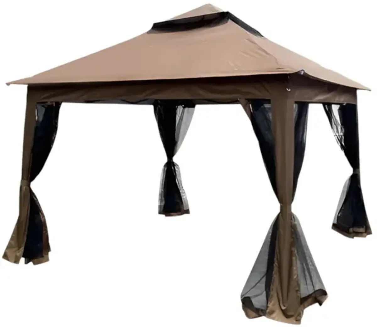 Pop-Up Gazebo Canopy – Outdoor Event Tent with 2-Tier Roof, Zipper Netting & Sandbags