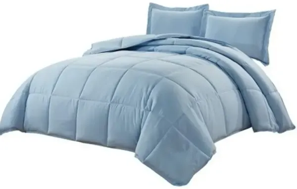 Reversible Microfiber Down Alternative Comforter Set with Pillow Shams