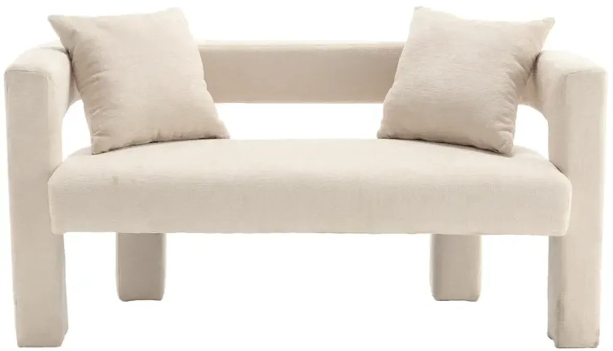 Merax Modern Chenille Loveseat Sofa