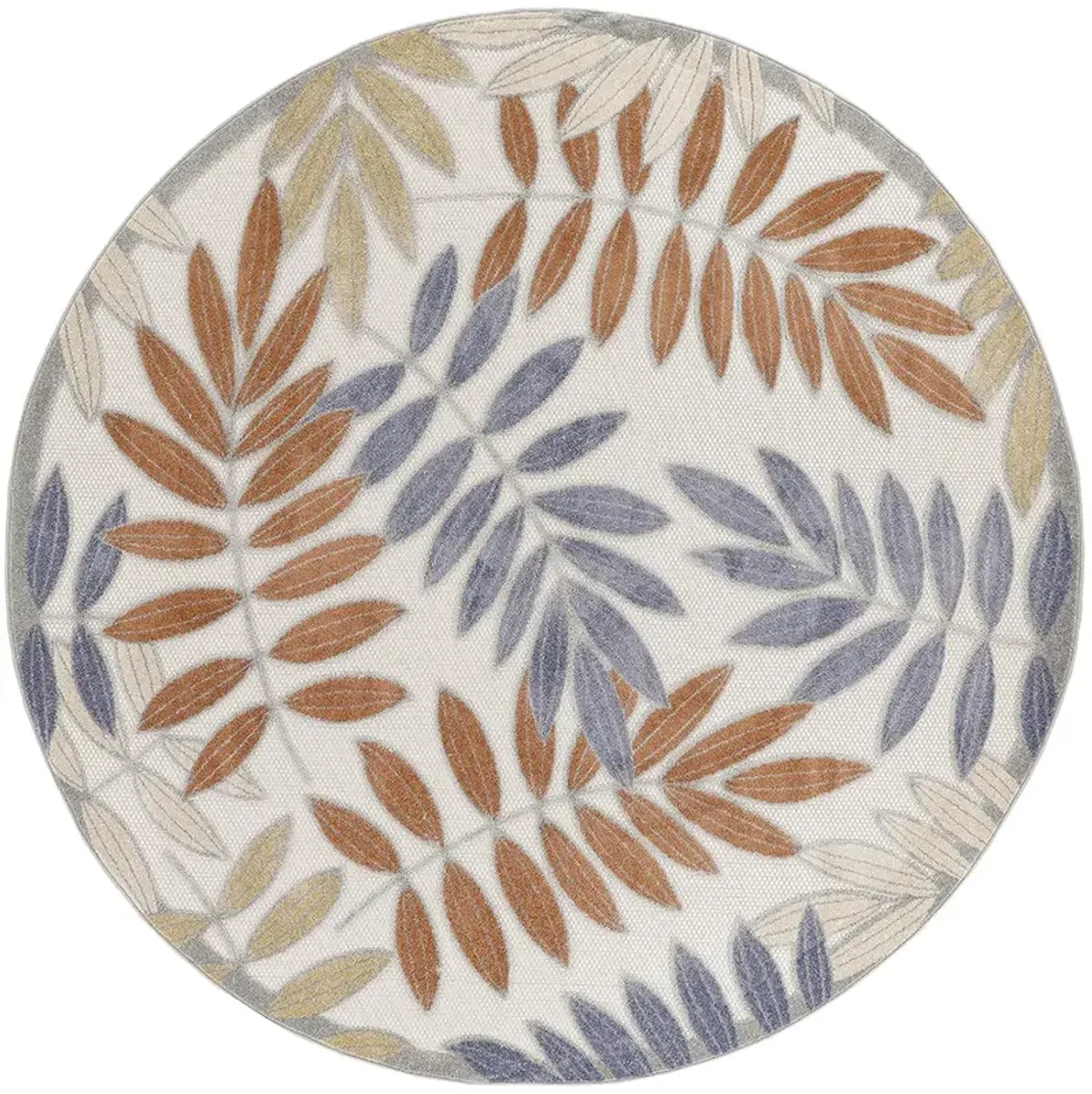 Aloha ALH18 Blue/Mocha 7'10" x Round Rug