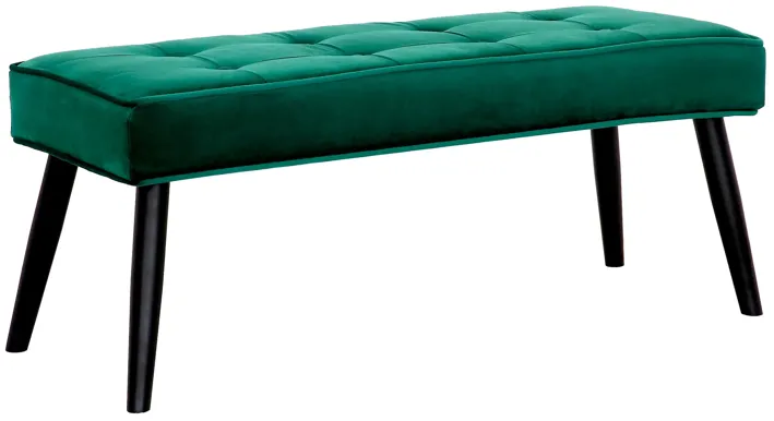 WestinTrends Velvet Tufted Bedroom Bench for Living Room & Entryway