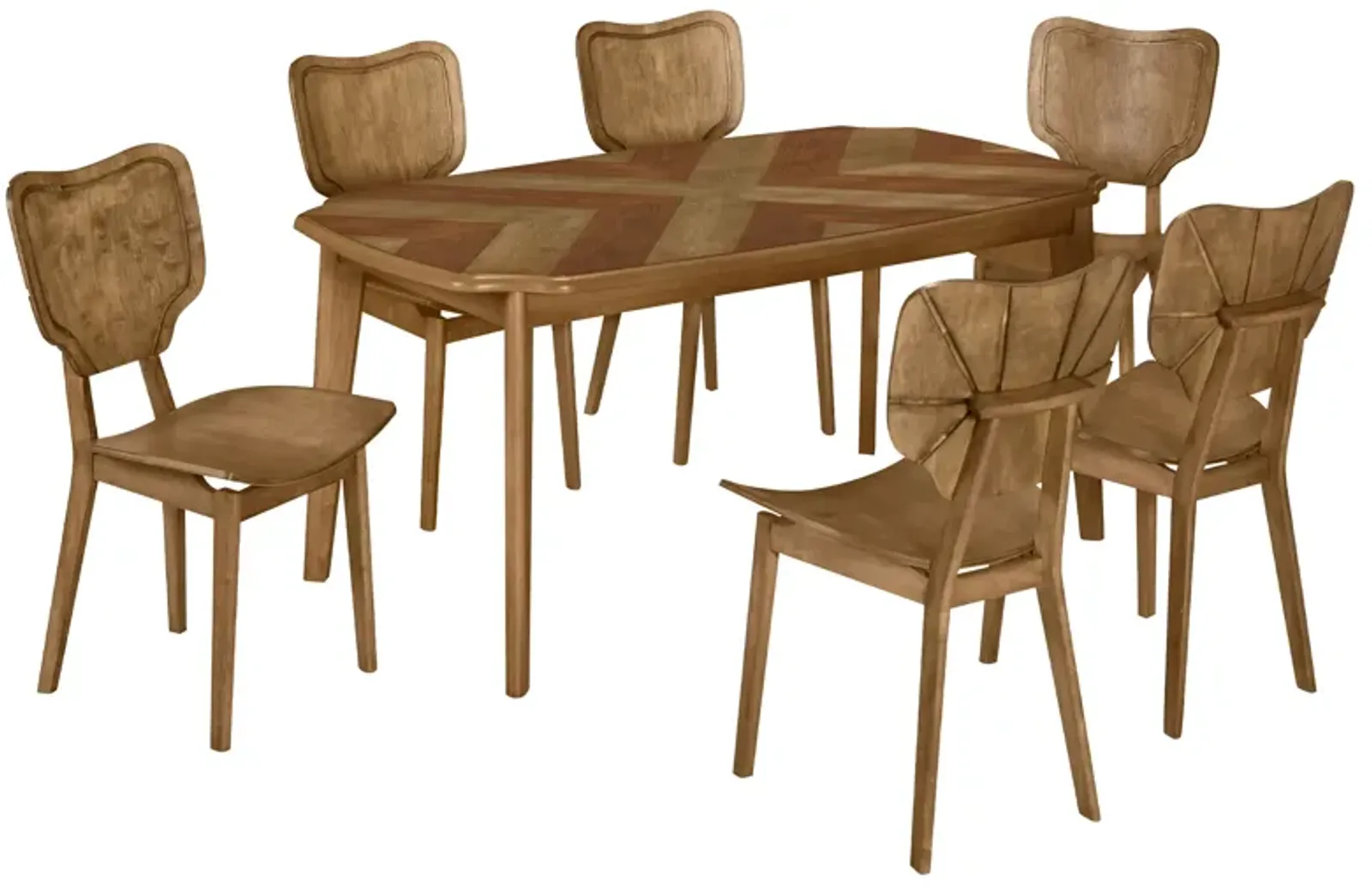 Merax Dining Table with 6 Dining Chairs Dining Set